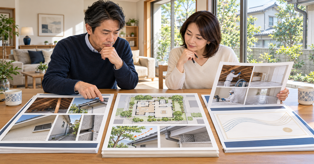 世田谷区のハクビシン駆除業者3社の調査範囲と侵入口対策や保証を比較する夫婦