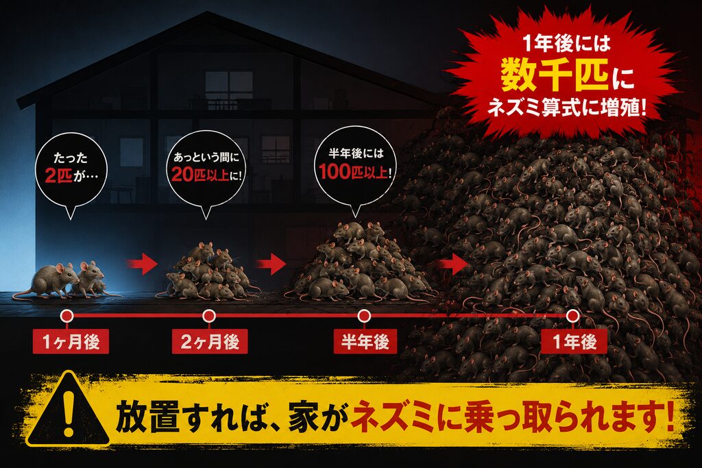 ネズミ算式の繁殖